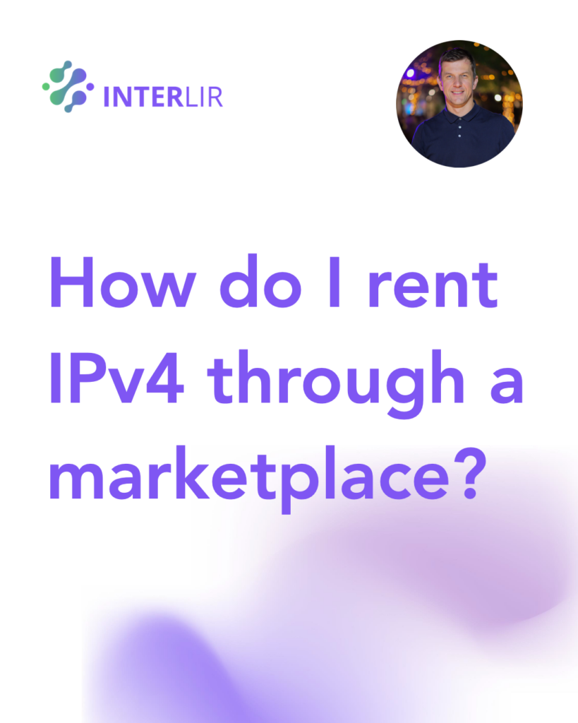 How do I rent IPv4 through  a marketplace?
