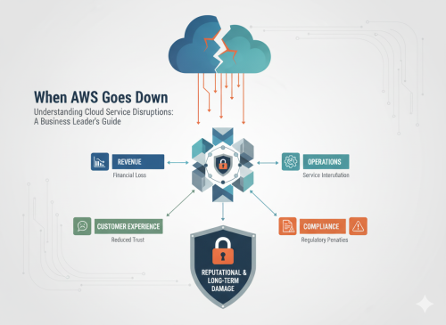 Illustration of When AWS Goes Down Understanding Cloud Service Disruptions: A Business Leader's Guide